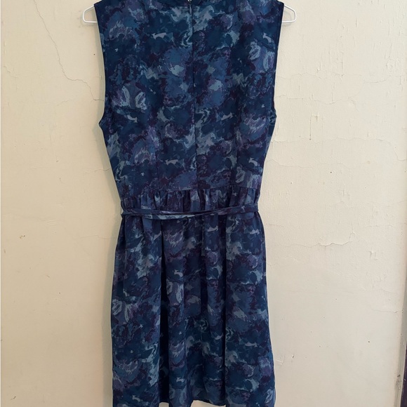 Blue and purple sleeveless dress lined cut outs across the chest size M - Picture 3 of 4